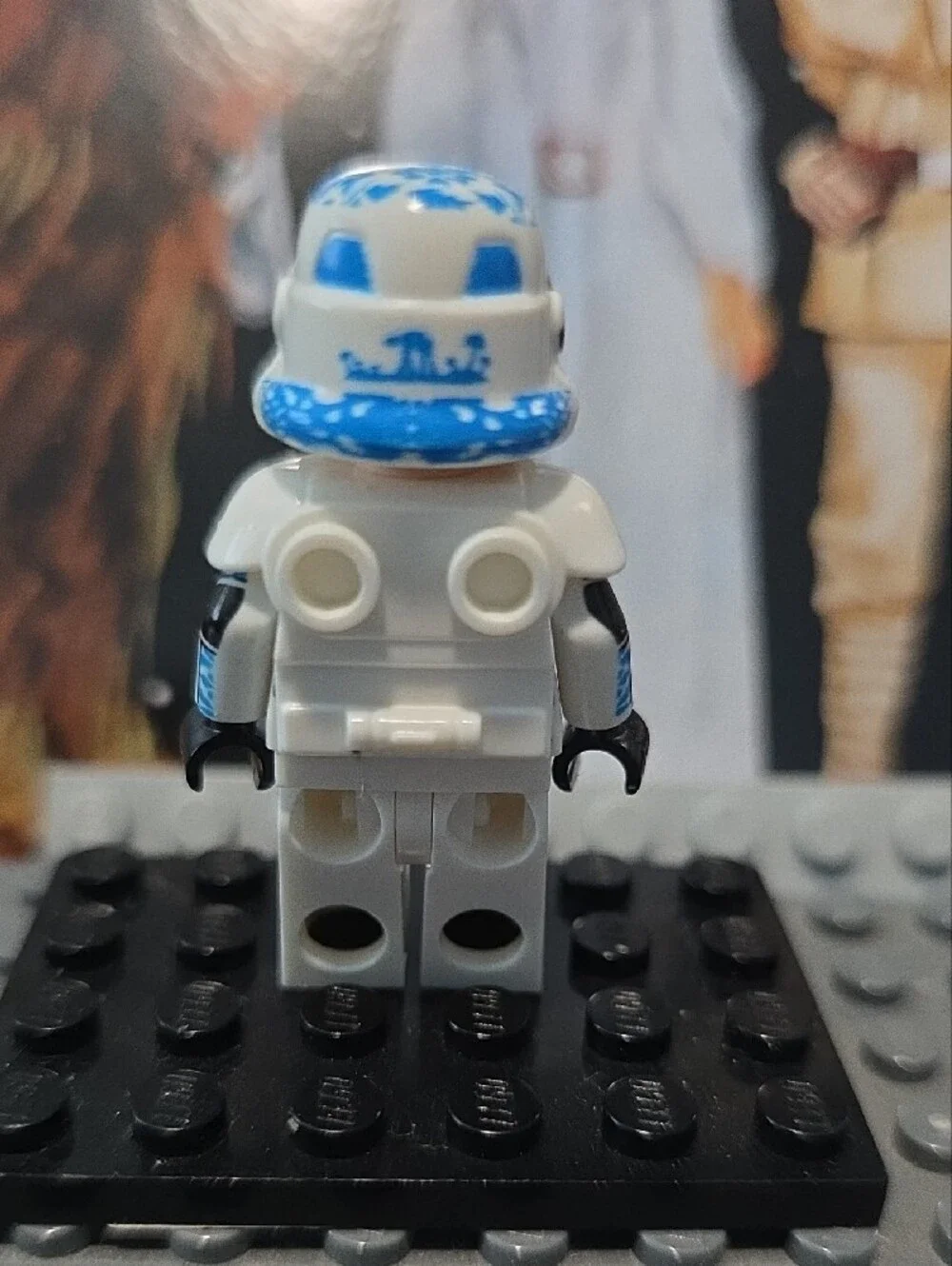 CUSTOM Star Wars Porcelain Pattern Gzhel Blue & White Stormtrooper Minifigure - Picture 3 of 5